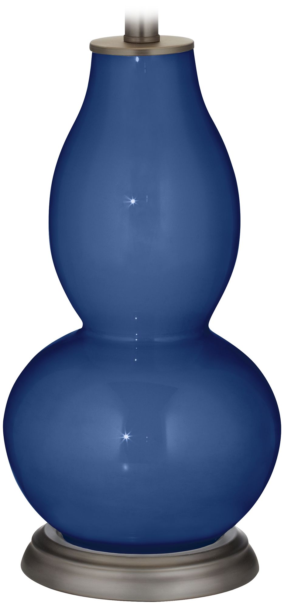 Color Plus Double Gourd 28 3/4"  High Monaco Blue Table Lamp
