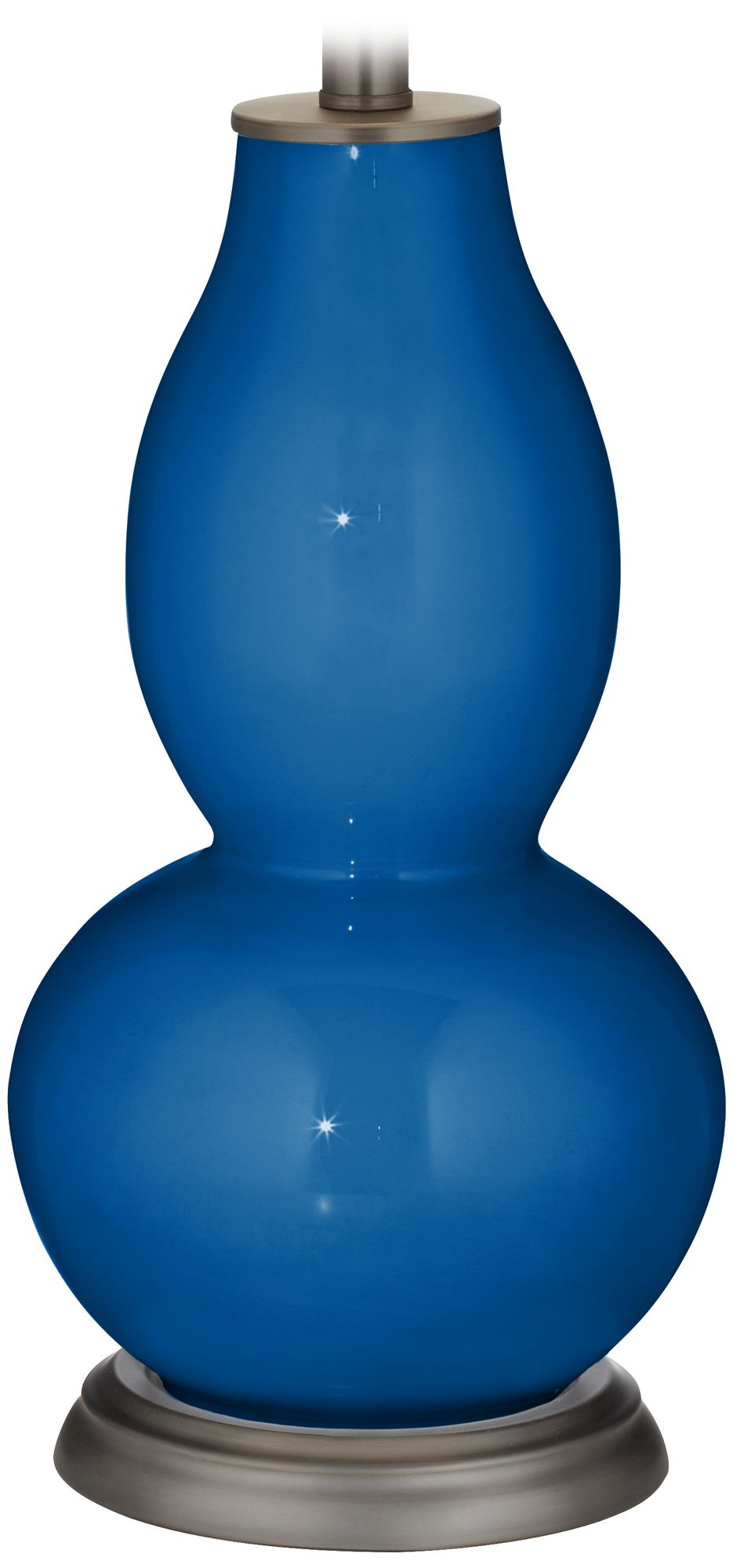 Color Plus Double Gourd 28 3/4" Hyper Blue Table Lamp