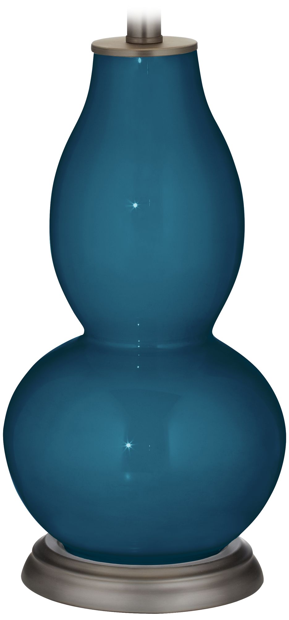 Color Plus Double Gourd 28 3/4" High Oceanside Blue Table Lamp