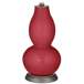 Color Plus Double Gourd 29 1/2&quot; Rose Bouquet Samba Red Table Lamp
