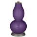 Color Plus Double Gourd 29 1/2&quot; Rose Bouquet Acai Purple Table Lamp