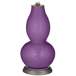 Passionate Purple Rose Bouquet Double Gourd Table Lamp