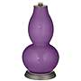Passionate Purple Rose Bouquet Double Gourd Table Lamp