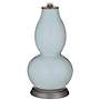 Color Plus Double Gourd 29 1/2&quot; Rose Bouquet Rain Blue Table Lamp
