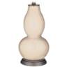Color Plus Double Gourd 29 1/2&quot; Rose Bouquet Steamed Milk White Lamp