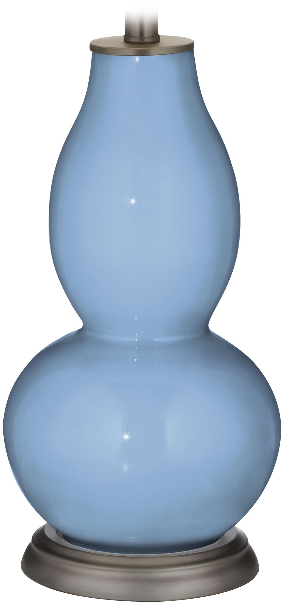 Placid Blue Rose Bouquet Double Gourd Table Lamp