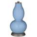 Color Plus Double Gourd 29 1/2&quot; Rose Bouquet Placid Blue Table Lamp