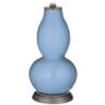 Placid Blue Rose Bouquet Double Gourd Table Lamp