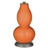 Color Plus Double Gourd 29 1/2&quot; Rose Bouquet Celosia Orange Table Lamp