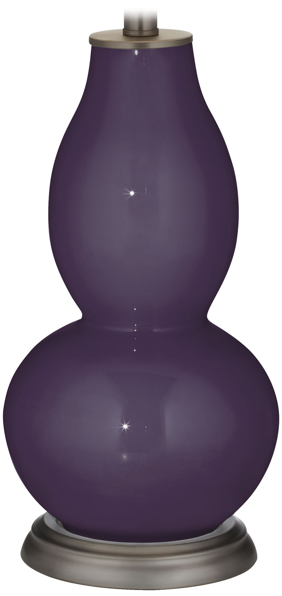 Quixotic Plum Rose Bouquet Double Gourd Table Lamp