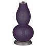Color Plus Double Gourd 29 1/2&quot; Rose Bouquet Quixotic Plum Table Lamp