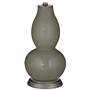 Gauntlet Gray Rose Bouquet Double Gourd Table Lamp