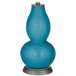 Color Plus Double Gourd 29 1/2&quot; Rose Bouquet Caribbean Sea Table Lamp