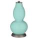 Color Plus Double Gourd 29 1/2&quot; Rose Bouquet Cay Blue Table Lamp