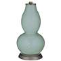 Color Plus Double Gourd 29 1/2&quot; Rose Bouquet Aqua-Sphere Blue Lamp