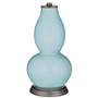 Color Plus Double Gourd 29 1/2&quot; Rose Bouquet Vast Sky Blue Table Lamp