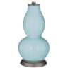 Color Plus Double Gourd 29 1/2&quot; Rose Bouquet Vast Sky Blue Table Lamp
