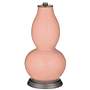 Color Plus Double Gourd 29 1/2&quot; Rose Bouquet Mellow Coral Pink Lamp