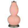 Mellow Coral Rose Bouquet Double Gourd Table Lamp