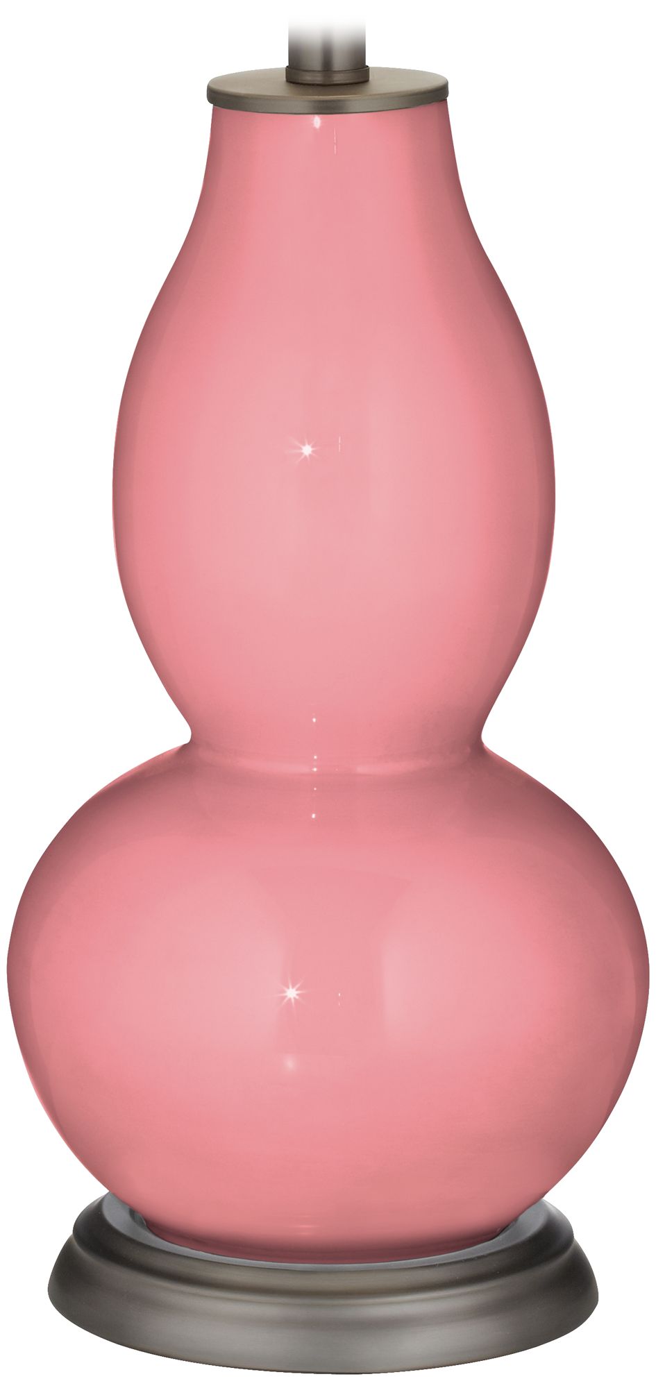 Haute Pink Rose Bouquet Double Gourd Table Lamp