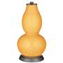 Color Plus Double Gourd 29 1/2&quot; Rose Bouquet Marigold Yellow Lamp
