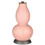 Color Plus Double Gourd 29 1/2&quot; Rose Bouquet Rustique Pink Table Lamp