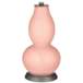 Color Plus Double Gourd 29 1/2&quot; Rose Bouquet Rustique Pink Table Lamp