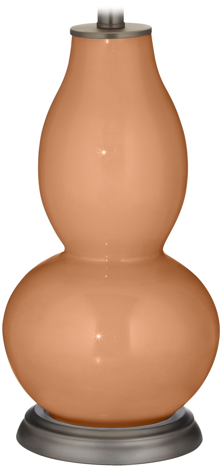 Burnt Almond Rose Bouquet Double Gourd Table Lamp