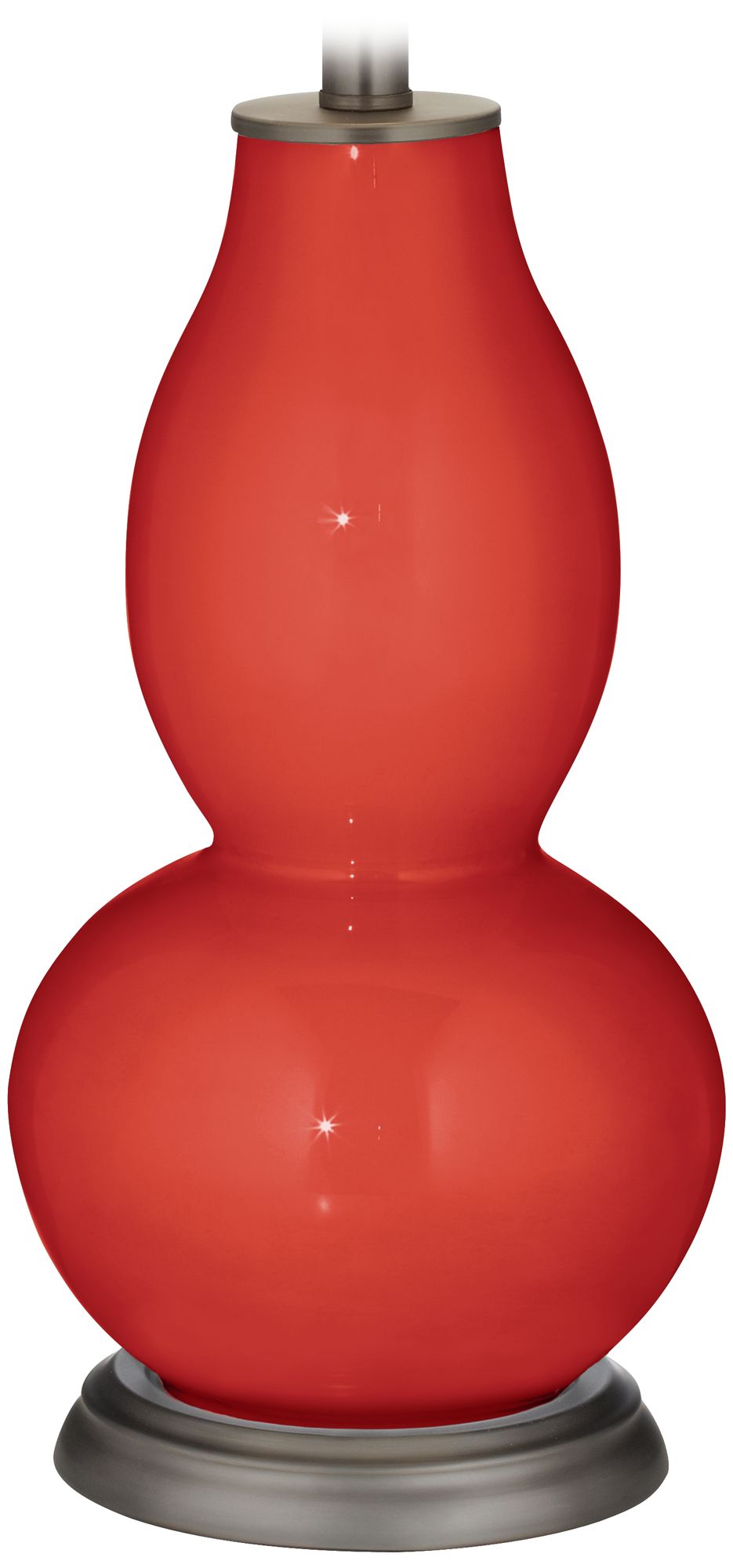 Color Plus Double Gourd 29 1/2" Rose Bouquet Cherry Tomato Red Lamp