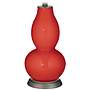 Color Plus Double Gourd 29 1/2&quot; Rose Bouquet Cherry Tomato Red Lamp