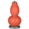 Color Plus Double Gourd 29 1/2&quot; Rose Bouquet Daring Orange Table Lamp