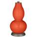 Color Plus Double Gourd 29 1/2&quot; Rose Bouquet Daredevil Red Table Lamp