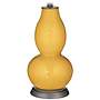 Color Plus Double Gourd 29 1/2&quot; Rose Bouquet Goldenrod Yellow Lamp
