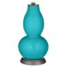 Color Plus Double Gourd 29 1/2&quot; Rose Bouquet Surfer Blue Table Lamp