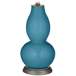 Color Plus Double Gourd 29 1/2&quot; Rose Bouquet Great Falls Blue Lamp