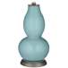 Color Plus Double Gourd 29 1/2&quot; Rose Bouquet Raindrop Blue Table Lamp
