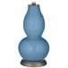 Color Plus Double Gourd 29 1/2&quot; Rose Bouquet Secure Blue Table Lamp