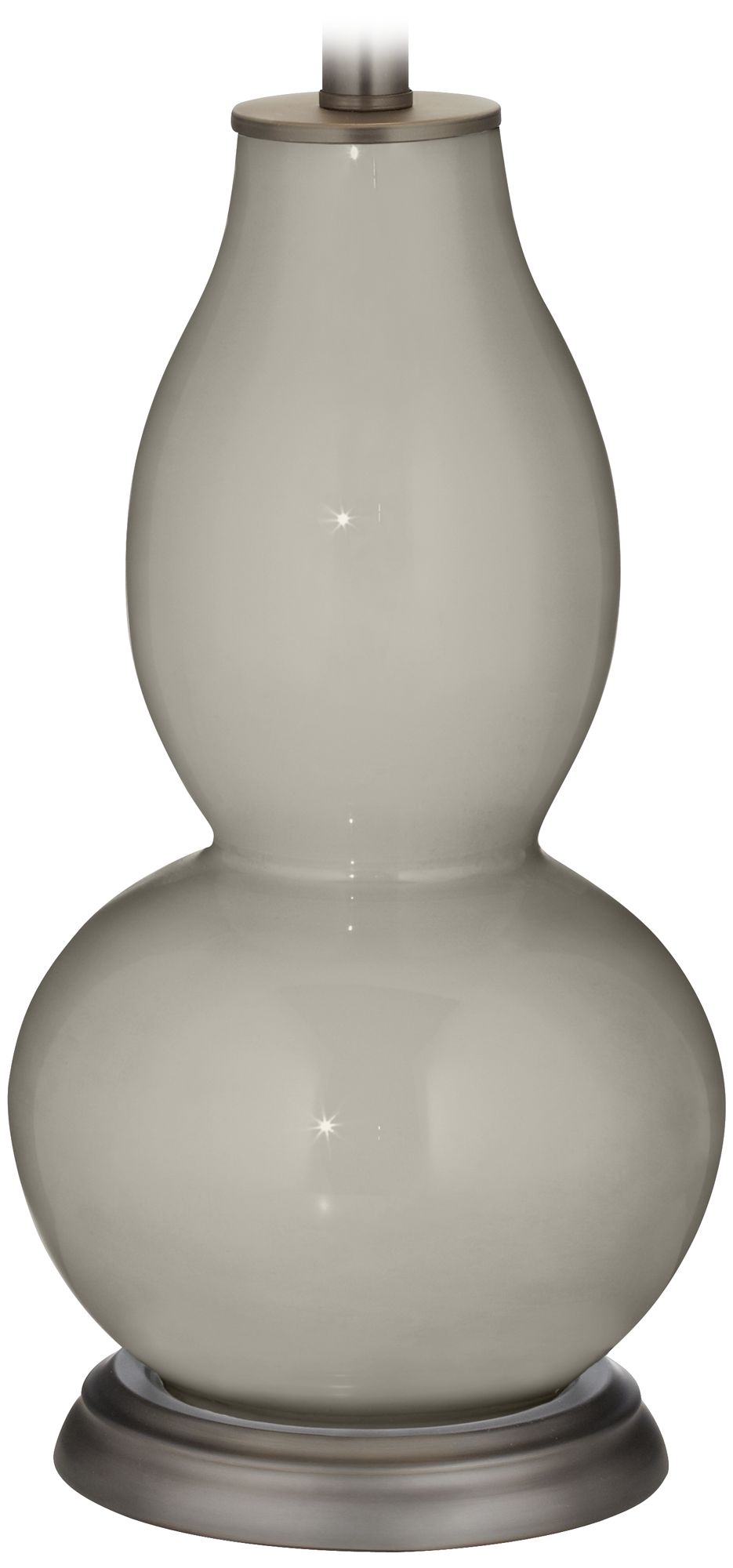 Requisite Gray Rose Bouquet Double Gourd Table Lamp