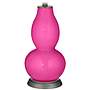 Color Plus Double Gourd 29 1/2&quot; Rose Bouquet Fuchsia Pink Table Lamp