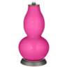 Fuchsia Rose Bouquet Double Gourd Table Lamp