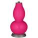 Color Plus Double Gourd 29 1/2&quot; Rose Bouquet Burgundy Red Table Lamp