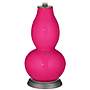 French Burgundy Rose Bouquet Double Gourd Table Lamp