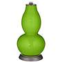 Color Plus Double Gourd 29 1/2&quot; Rose Bouquet Neon Green Table Lamp