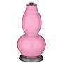 Candy Pink Rose Bouquet Double Gourd Table Lamp