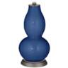 Monaco Blue Gardenia Double Gourd Table Lamp
