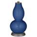 Color Plus Double Gourd 29 1/2&quot; Rose Bouquet Monaco Blue Table Lamp