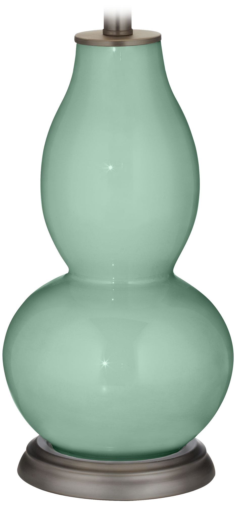 Grayed Jade Rose Bouquet Double Gourd Table Lamp