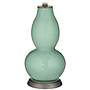 Grayed Jade Rose Bouquet Double Gourd Table Lamp