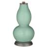 Color Plus Double Gourd 29 1/2&quot; Rose Bouquet Grayed Jade Green Lamp