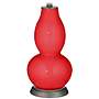 Poppy Red Rose Bouquet Double Gourd Table Lamp